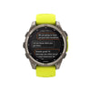 fēnix® 8 – 47 mm, Sapphire, Titanium avec bracelet en silicone jaune/graphite - 010-02906-21