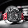 Elemental Series-Carbon Fiber Automatic Watch - TB8210CF-03-Passion Red