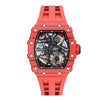 Elemental Series-Carbon Fiber Automatic Watch - TB8209CF-07-Bull Red Carbon Fiber