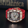 Elemental Series-Cubic Zirconia Automatic Watch - TB8208D-07-Red