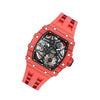 Elemental Series-Carbon Fiber Automatic Watch - TB8209CF-07-Bull Red Carbon Fiber