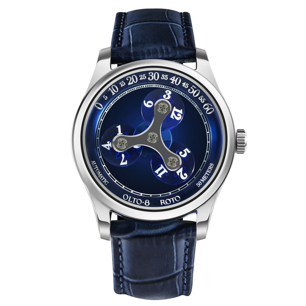 ROTO Wandering Hour Automatic Watch Ocean Blue