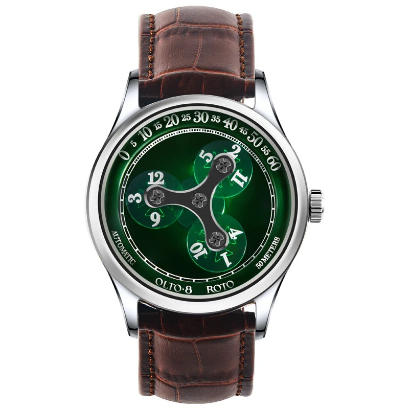 ROTO Wandering Hour Automatic Watch Jade Green