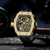 Elemental Series-Cubic Zirconia Automatic Watch - TB8209D-04-Golden Black