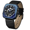 IRON-X Square Skeleton Automatic Watch Blue