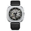 IRON-EX Square Skeleton Automatic Watch Silver