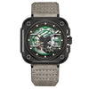 IRON-EX Square Skeleton Automatic Watch Green