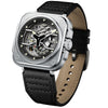 IRON-EX Square Skeleton Automatic Watch Silver