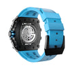 Elemental Series-Carbon Fiber Automatic Watch - TB8209CF-06-White Blue Carbon Fiber