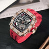 Elemental Series-Cubic Zirconia Automatic Watch - TB8209D-03-Red