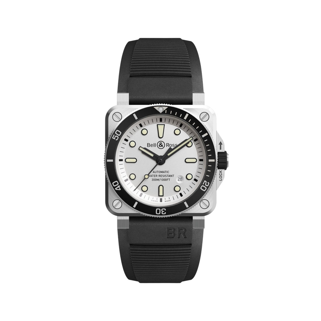 BR 03 Diver White Steel - BR03A-D-WH-ST/SRB