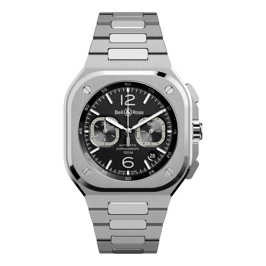 BR 05 CHRONO BLACK STEEL - BR05C-BLC-ST/SST