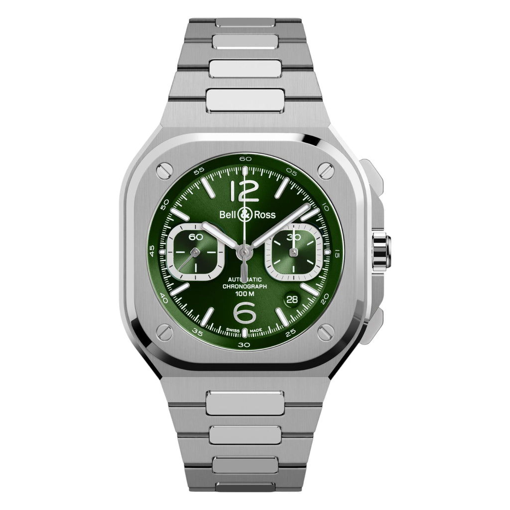 BR 05 CHRONO GREEN STEEL - BR05C-GN-ST/SST