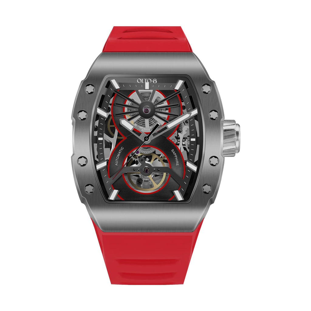 SHOT Skeleton Automatic Watch Red