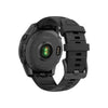 fēnix® E – 47 mm, AMOLED  Acier Gray avec bracelet en silicone noir - 010-03025-01