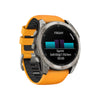 fēnix® 8 – 51 mm, AMOLED  Sapphire, Titanium avec bracelet en silicone orange/graphite - 010-02905-11