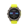 fēnix® 8 – 47 mm, Sapphire, Titanium avec bracelet en silicone jaune/graphite - 010-02906-21