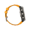 fēnix® 8 – 51 mm, AMOLED  Sapphire, Titanium avec bracelet en silicone orange/graphite - 010-02905-11