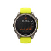 fēnix® 8 – 51 mm, Sapphire, Titanium avec bracelet en silicone jaune/graphite - 010-02907-21