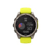 fēnix® 8 – 51 mm, Sapphire, Titanium avec bracelet en silicone jaune/graphite - 010-02907-21